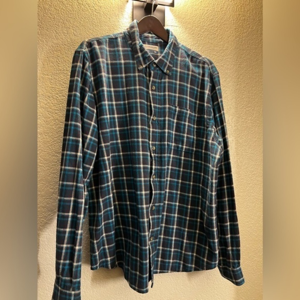 Mens Multicolor Plaid Long Sleeve Flannel Button Down Shirt